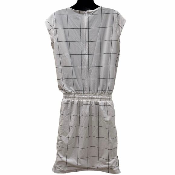 Albion Going Places Dress In White Windowpane - Picture 3 of 7